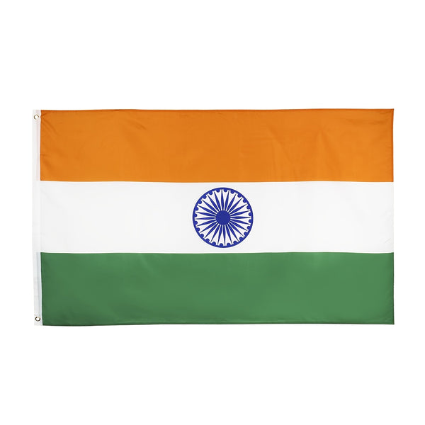 1pc India National Flag 2X3ft 60x90cm Hanging Polyester IN IND Indian National Flags  For Decoration