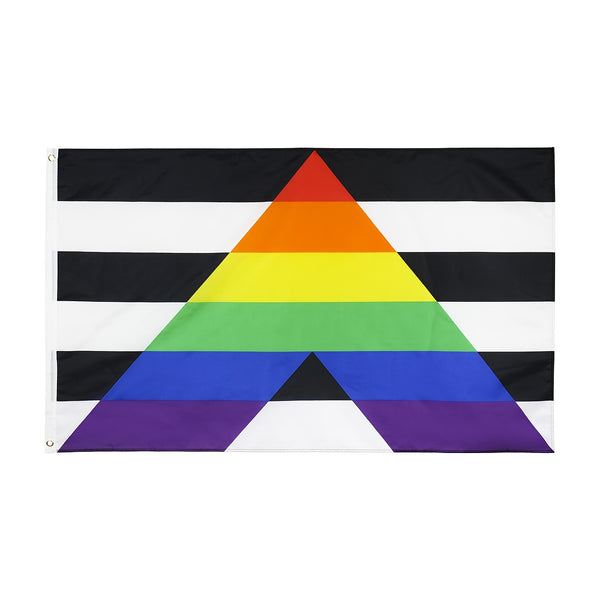 1pc Gay Straight Allies Flag 90x150cm 3x5FT Rainbow flag
