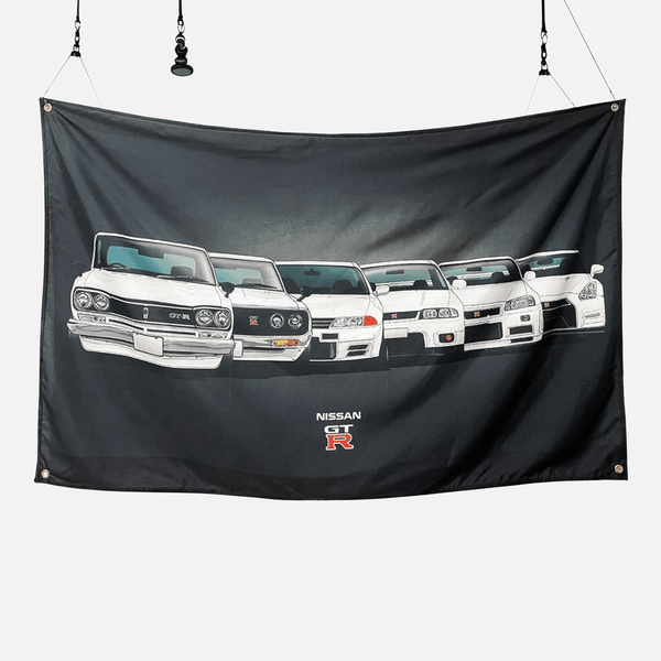 Car Flag  3x5FT 90x150cm for GTR JDM Fans Huge Garage Heavy Duty 200D Polyester Wall Tapestry Poster Decor