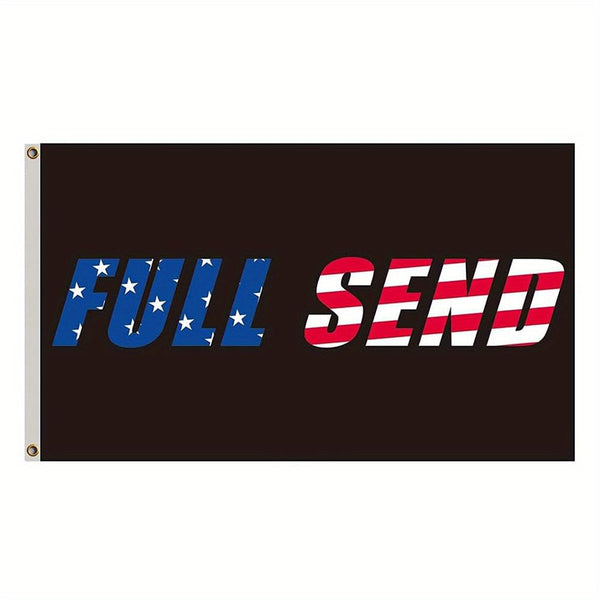 Full Send Flag, 3x5ft 90x150cm Full Send New Flag Funny Banner For College Dorm Room Guys Man Cave Frat Bedroom