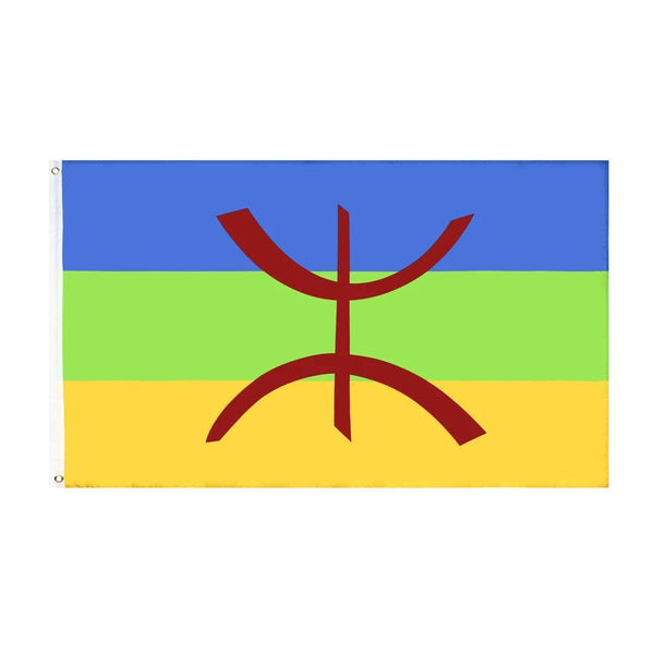 Berber Kabylia Flag Berber North Africa Flag Amazigh Flag 3x5 Ft 90x150CM