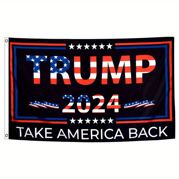 Trump 2024 Flag Take America Back 3x5fts 90X150cm Proudly Display Your Support for Trump in 2024 with Take America Back Flag - 3x5fts Indoor Outdoor Decoration Banner