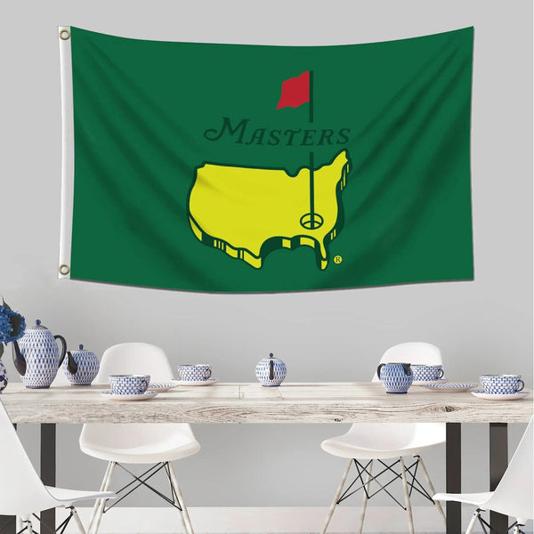 Furlista Masters Flag Golf Banner Garage Wall Decor Green Yellow 3x5ft 90x150cm Vibrat Color HD Printing Banner