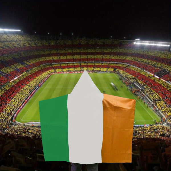 Ireland body flag with IRE IR IRISH Cap 90x150cm 3x5ft cape flag fan Banner Cheering Flag fans gift indoor Outdoor Banner Decorations