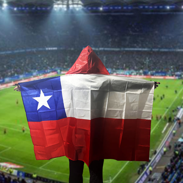 Chile Body Flag 90x150cm 3x5ft CL Chilean Cape flag fans gift indoor Outdoor Banner Decorations cape flag fan Banner Cheering Flag