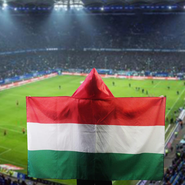 Hungary Body flag with Cap 90x150cm 3x5ft Hungarian cape flag fan Banner Cheering Flag fans gift indoor Outdoor Banner Decorations cape flag fan Banner Cheering Flag