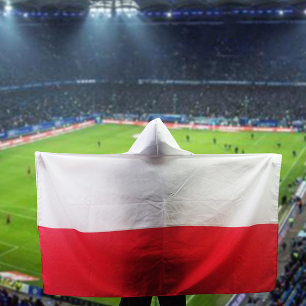 Poland Body flag with Cap 90x150cm 3x5ft  Body flag with Cap 90x150cm 3x5ft polska cape flag fan Banner Cheering Flag fans gift indoor Outdoor Banner Decorations cape flag fan Banner Cheering Flag fans gift indoor Outdoor Banner Decorations