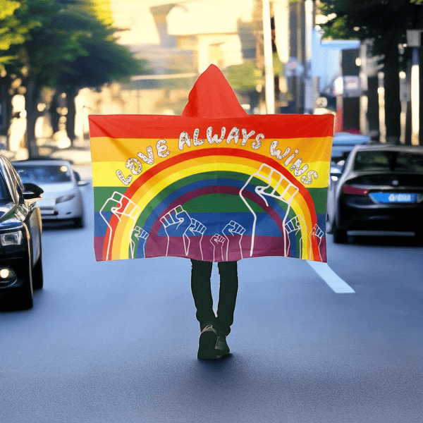 LGBT Love always wins Body Flag 90x150cm 3x5ft Cape flag flying Indoor Outdoor LGBTQ Gay Pride Rainbow Flag