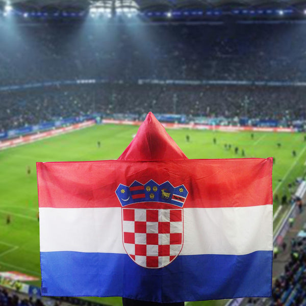 Croatia BODY Flag with Cap 90x150cm 3x5ft Croatian CAPE FAN flags Cheering Flag