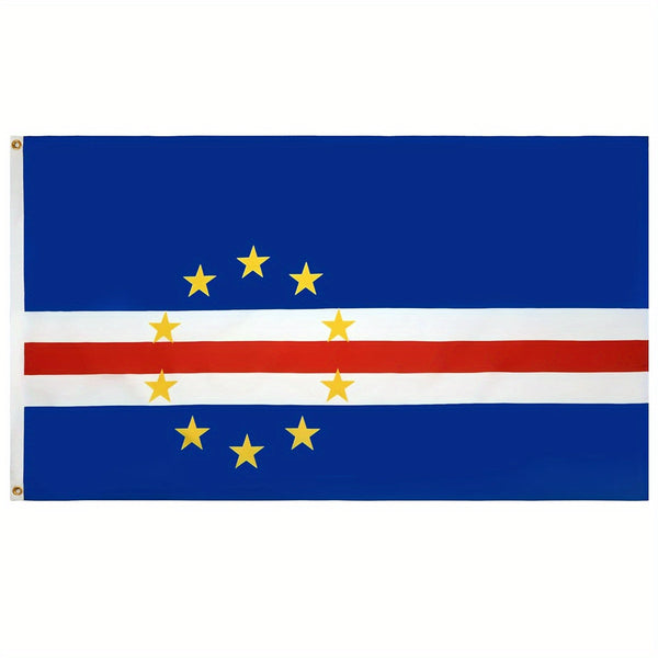 Cape Verde Flag 90x150cm 3X5Ft Hanging Polyester CAPE VERDE CPV National Flag Banner For Decoration