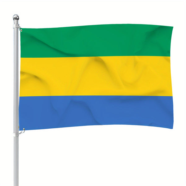 Gabon Flag 90x150cm 3X5Ft Hanging Polyester GA GAB National Flag Banner For Decoration Gabonese Flags