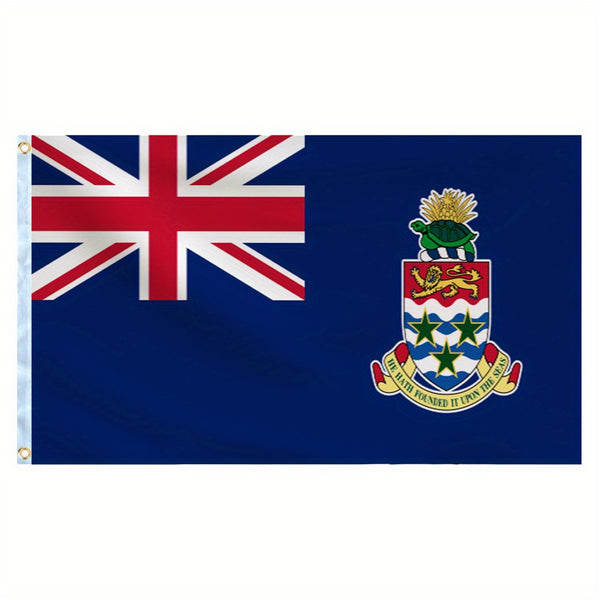 Cayman Islands flag 90x150cm 3X5Ft Hanging Polyester Caymanian national Flags Polyester with Brass Grommets Flag Banner For Decoration Fade Resistant Vivid Colors