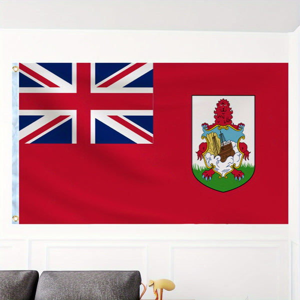 Bermuda Flag 90x150cm 3X5Ft Hanging Polyester Bermudian national Flags Polyester with 2 Brass Grommets Flag Banner For Decoration Fade Resistant Vivid Colors