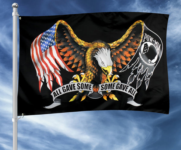 POW MIA All Gave Some USA Eagle Flag 3x5ft 90x150cm US USA America flag Decorate Banner Decorations For Home, Outside, Inside House Flag, Decorations Indoor, Outdoor Decor Flag USA United States flag
