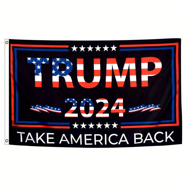 Trump 2024 Flag Take America Back 3x5fts 90X150cm Proudly Display Your Support for Trump in 2024 with Take America Back Flag Indoor Outdoor Decoration Banner  American Flag USA United States U.S. Flag