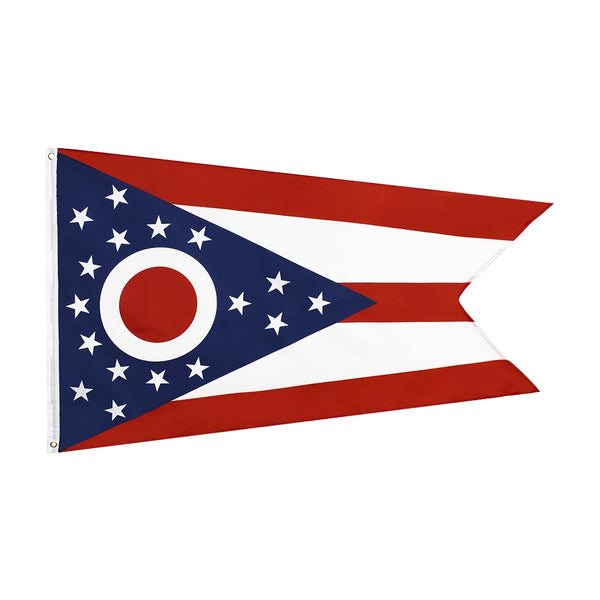 USA Ohio Flag The US State Banner 3x5ft 90x150cm Ohio Flag Polyester Digital Printed USA State Banner