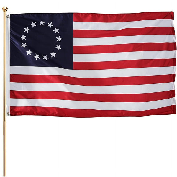 American Betsy Ross Flag 3x5ft 90X150cm Red White and Blue Historical Polyester Flag for Decoration USA Flag