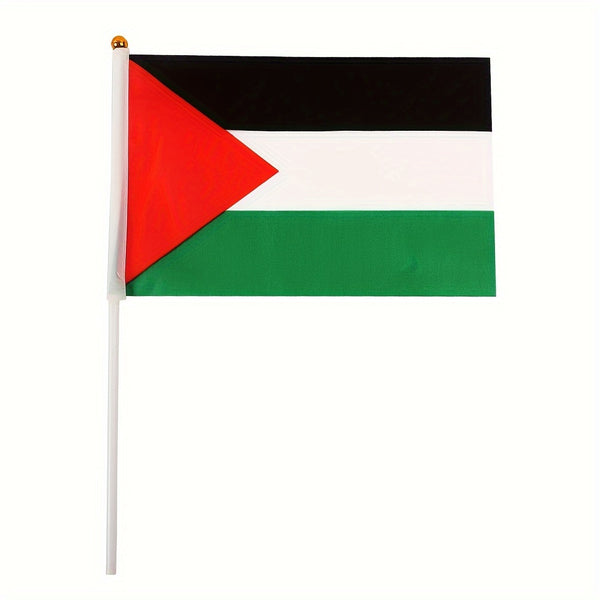 PLE PS Palestine Hand Flag 5x8ft 14x21cm mx Hand Waving for election parade and march with plastic flagpole 20pcs/50pcs