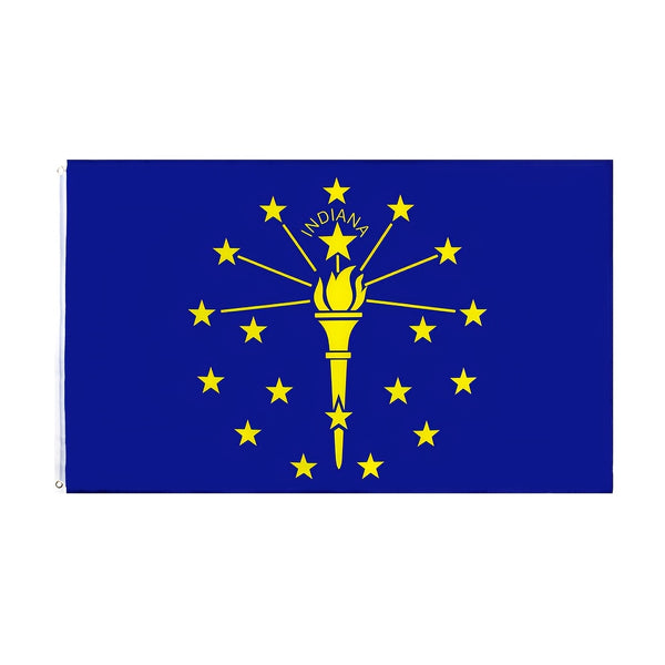 USA State Indiana Flag 3x5FT 90x150cm Indiana Flag Polyester Digital Printed USA State Banner
