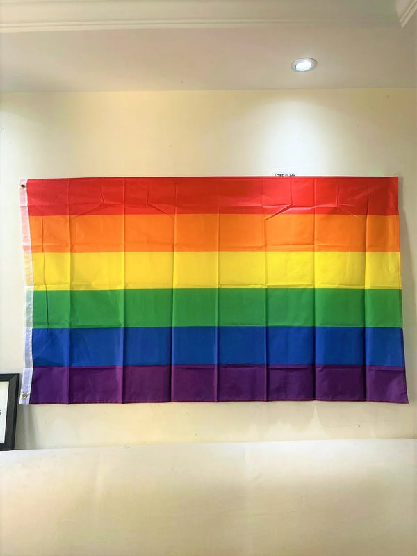 Free shipping LGBT Flag Colorful Rainbow Gay Pride Peace Flags 3x5FT 90x150cm Homosexual Philadelphia Philly Lesbian Flag